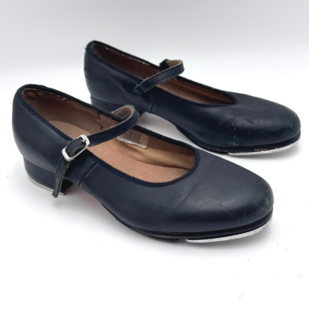 BLOCH Women's 5.5 Black Leather Mary Jane Techno‎ Tap Dance Performance Shoes